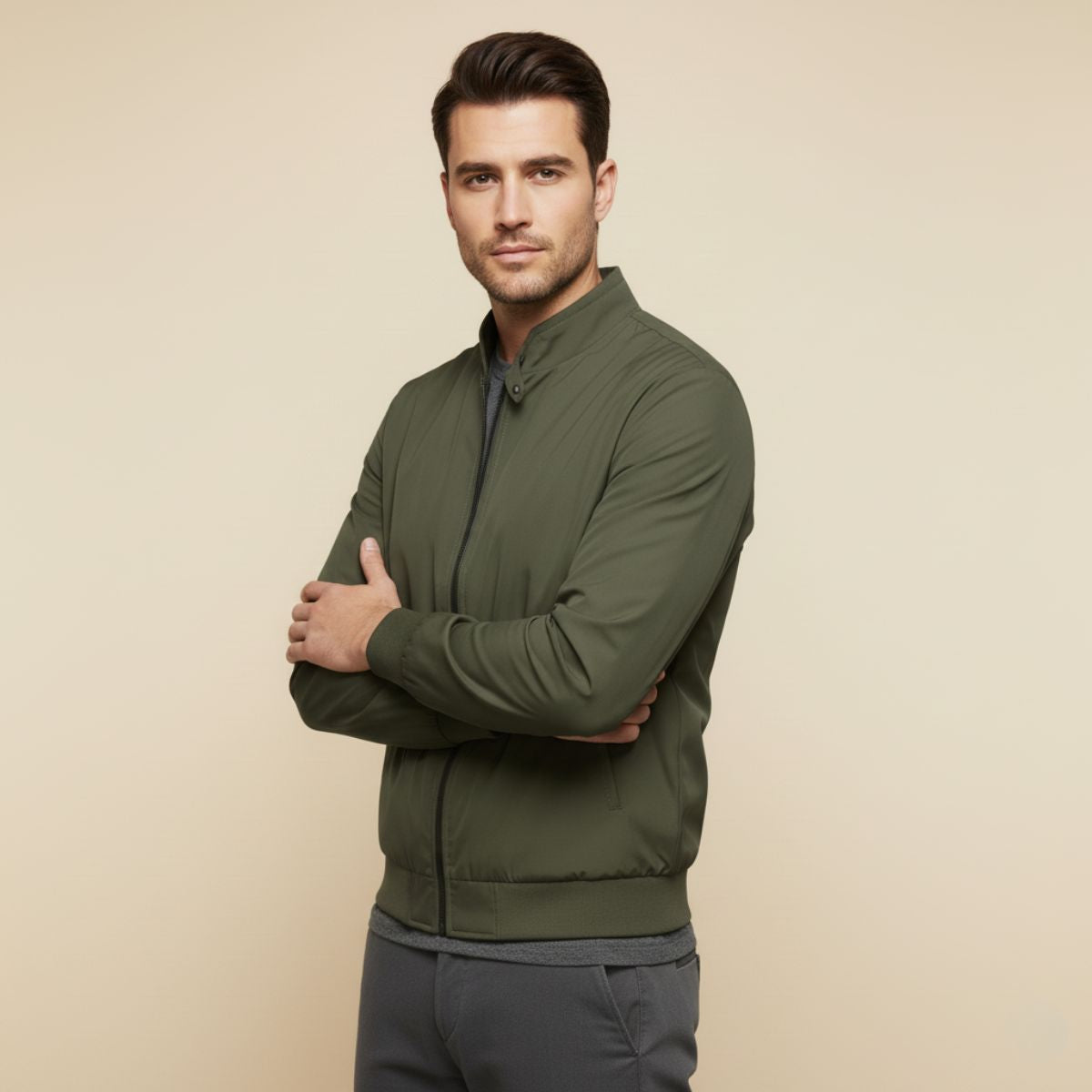The San Babila Veste bomber légère à fermeture éclair pour homme