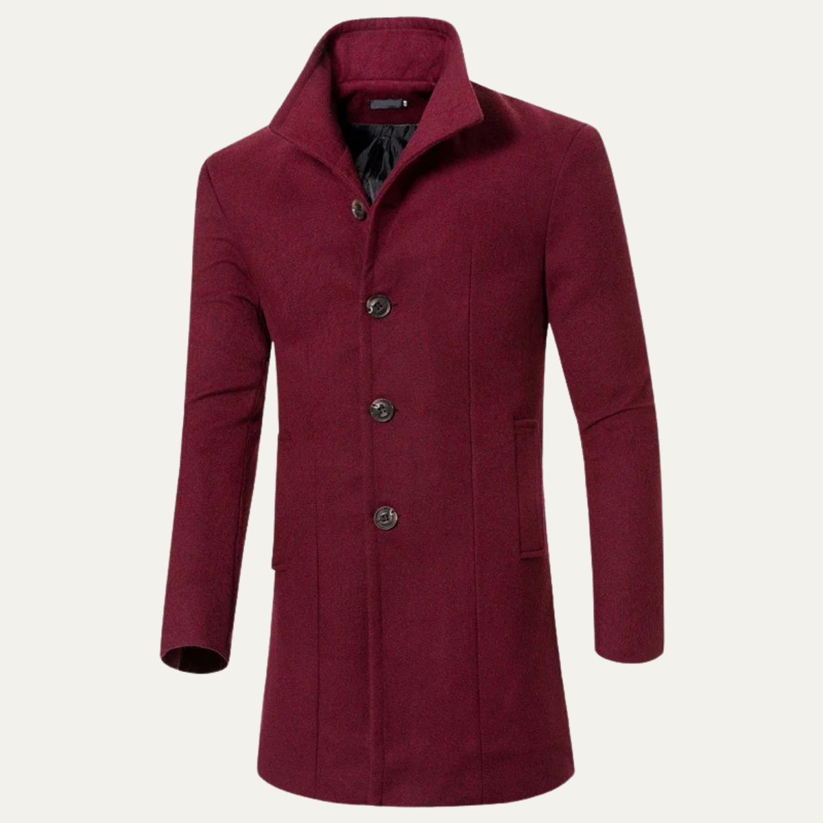 The Perth Manteau long décontracté élégant en laine mélangée pour homme