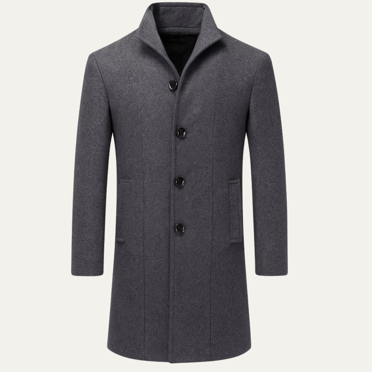 The Perth Manteau long décontracté élégant en laine mélangée pour homme