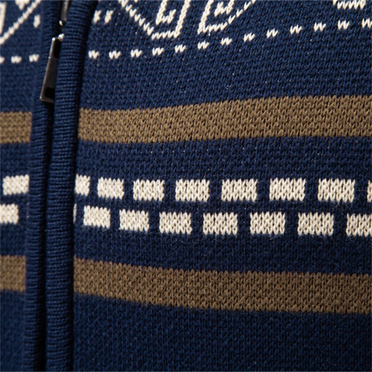 Le Cardigan d'Hiver Zippé en Tricot à Motifs pour Hommes Chepstow