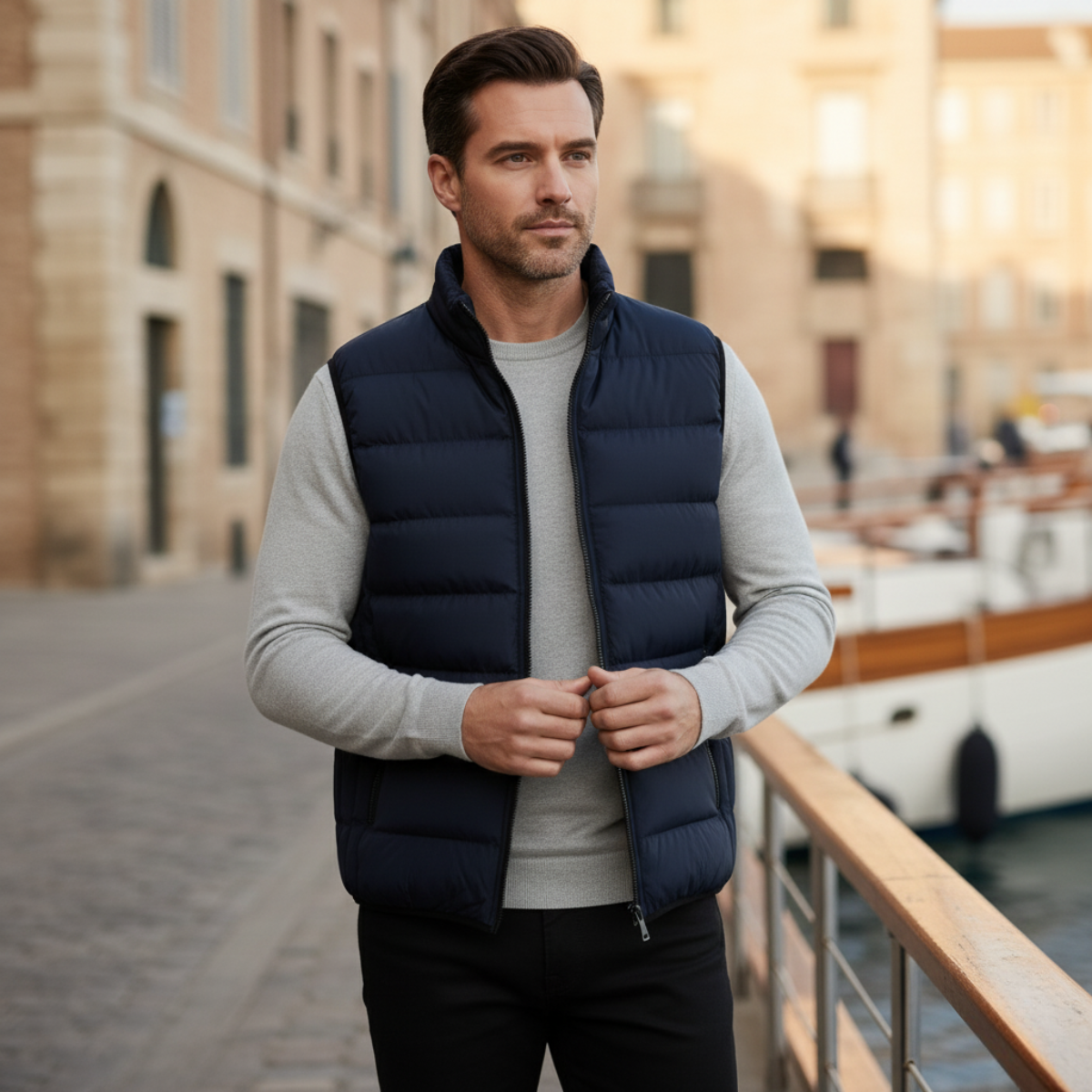 The Chiron Luxury – Gilet Doudoune Homme Léger Sans Manches Imperméable