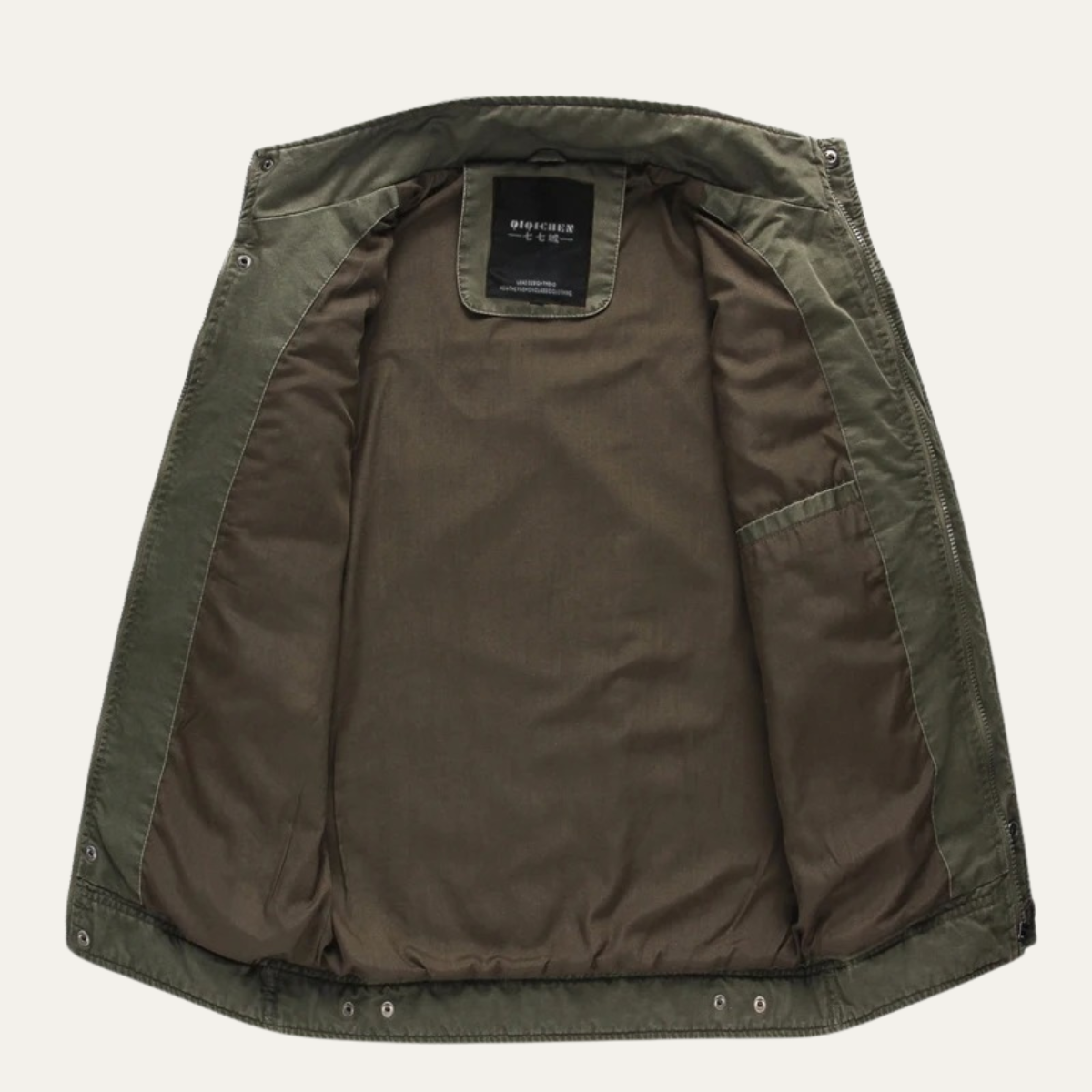 The Capri Veste Cargo pour Homme avec Col Militaire Montant