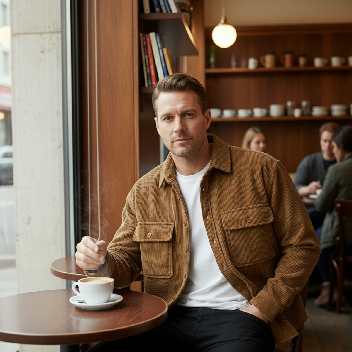 The Varenna Veste décontractée pour homme en velours côtelé avec doublure en polaire