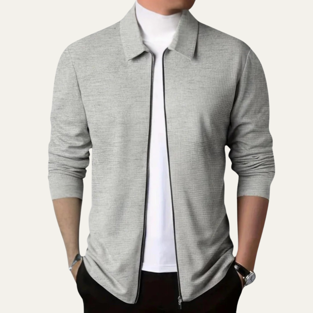 The Hampstead Veste décontractée légère en maille zippée pour homme