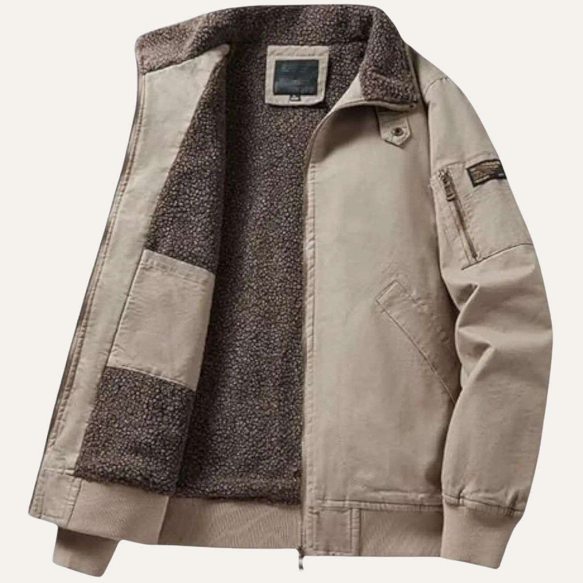 The Wareham Veste bombardier d’hiver doublée en peau lainée pour homme