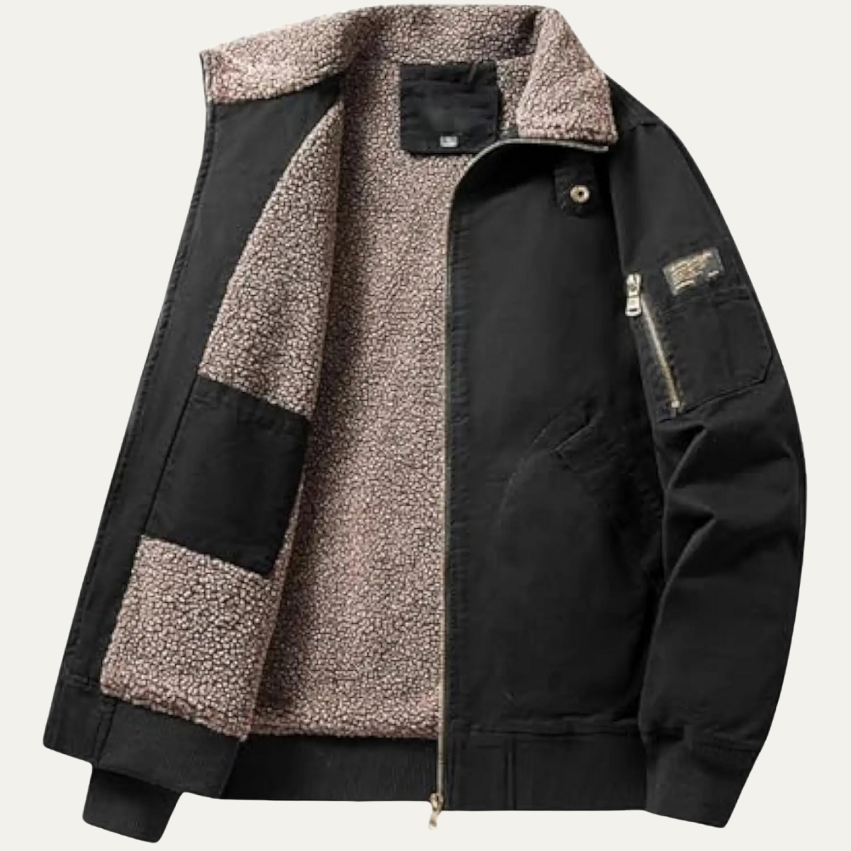 The Wareham Veste bombardier d’hiver doublée en peau lainée pour homme