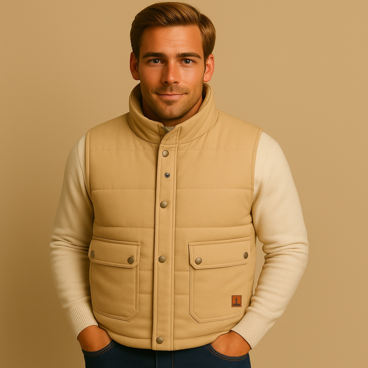 The Aspen – Gilet Doudoune Homme Sans Manches Doublé Sherpa Imperméable