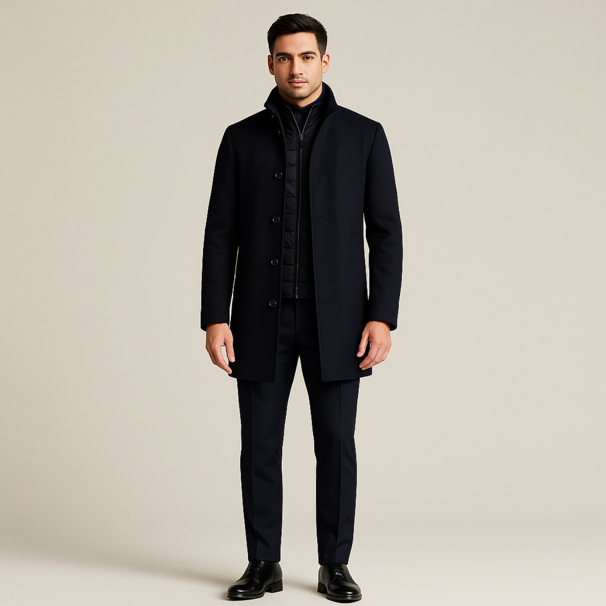 The Vienna Manteau en laine – Manteau d'hiver classique pour homme