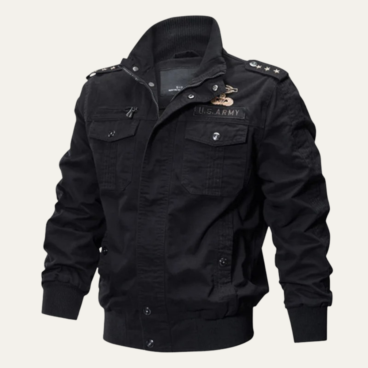 The Sydenham Veste bombardier coupe-vent à multiples poches style militaire pour homme