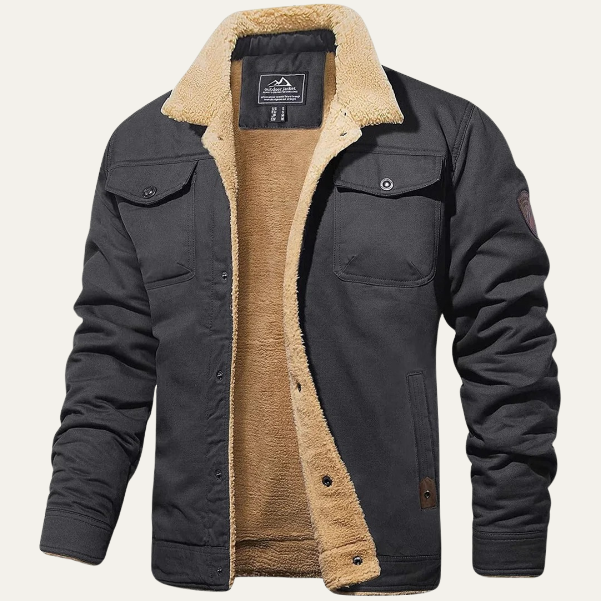 The York Manteau d'hiver chaud doublé polaire pour homme