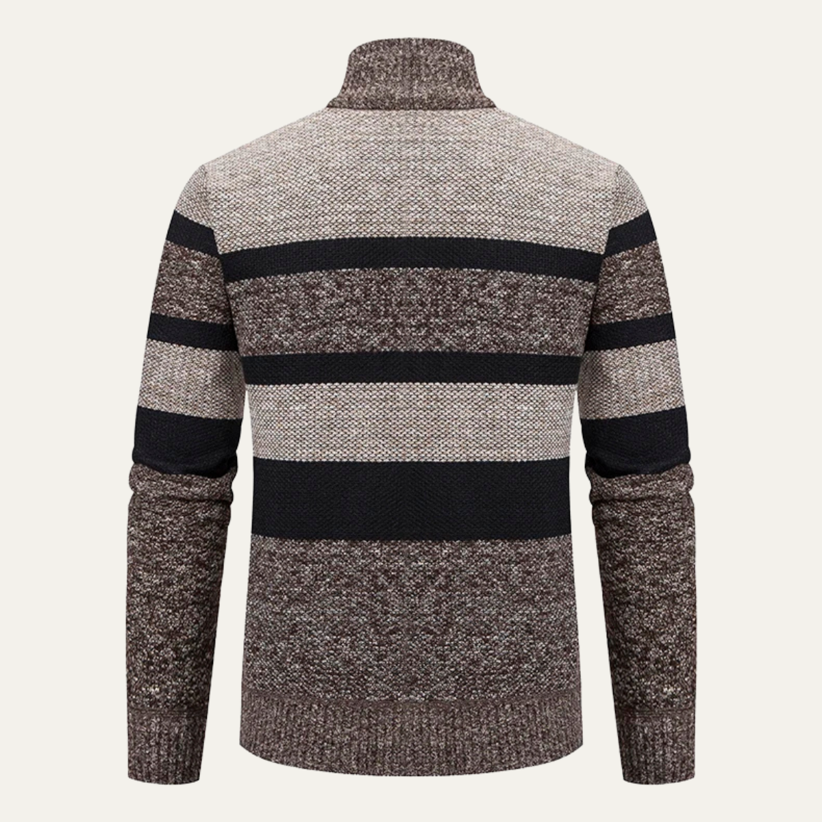 The Desenzano – Cardigan Tricotée Zippée à Rayures Homme