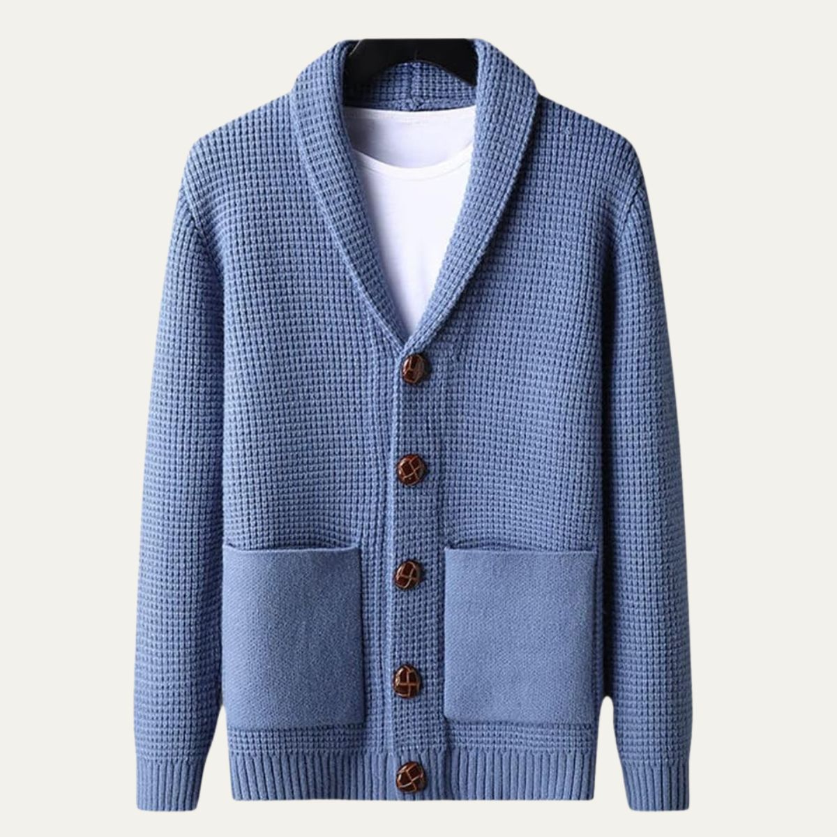 The Agrigento – Cardigan Col Châle Boutonné Homme