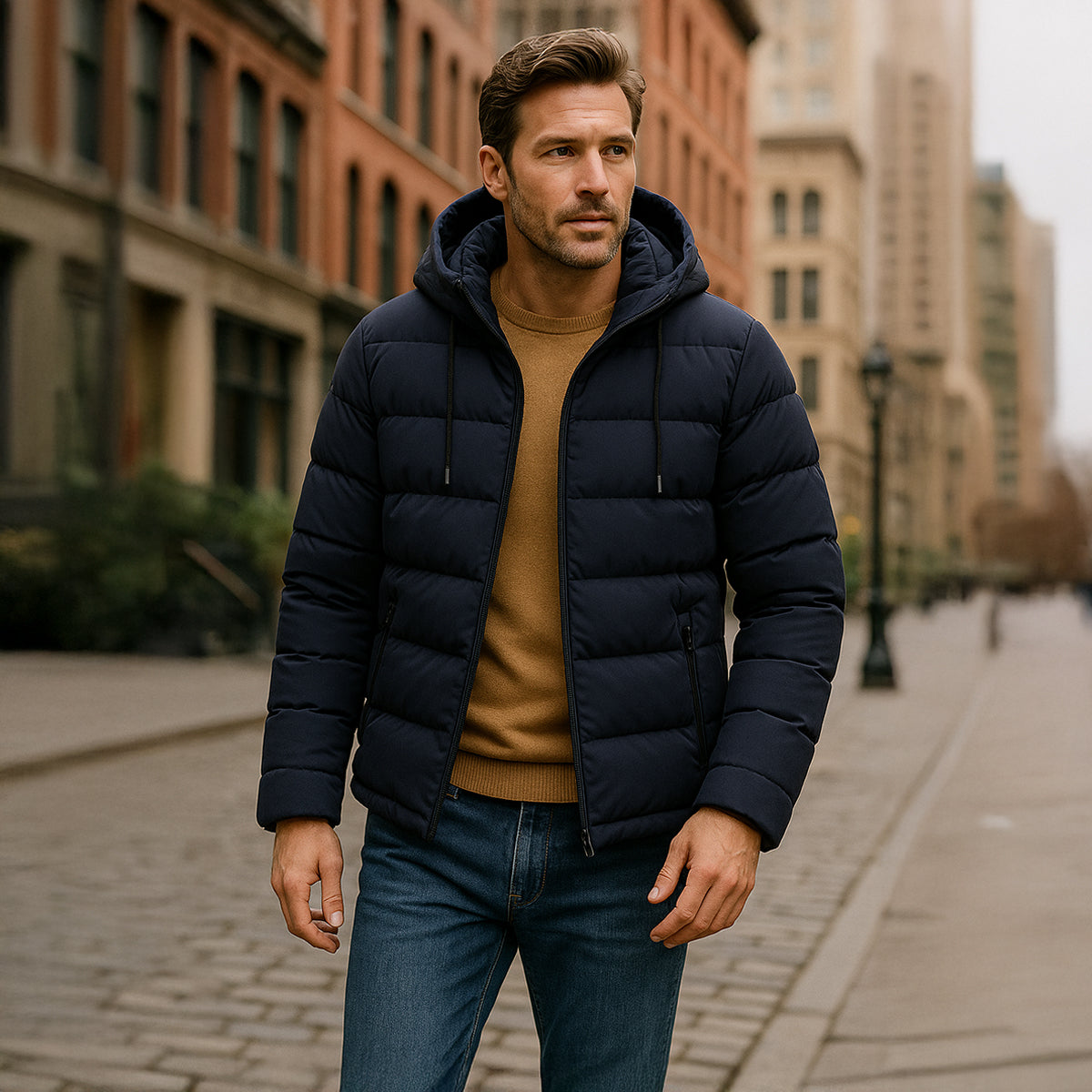 The Edinburgh Parka imperméable pour homme - Doudoune d'hiver à capuche