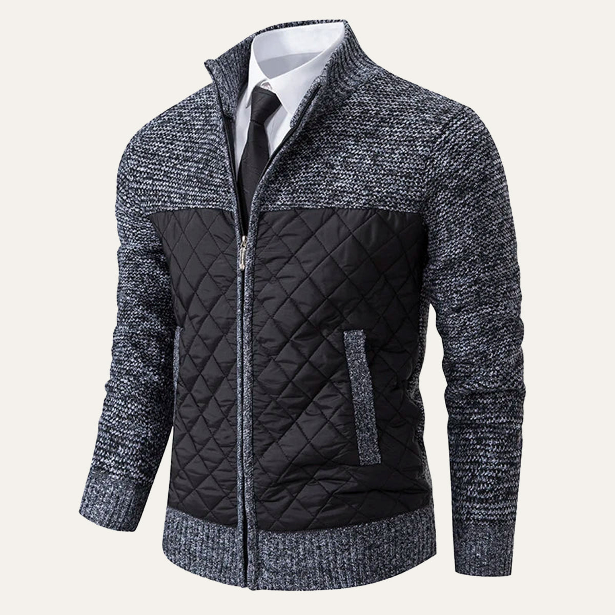 The Monopoli Veste zippée matelassée en maille pour homme