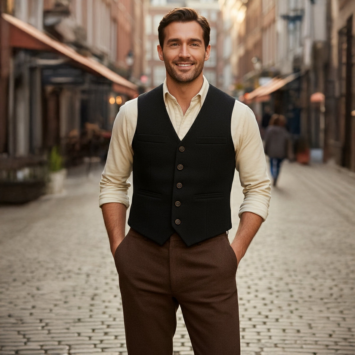The St. Andrews Le Gilet Vintage pour Homme - Élégant Gilet de Costume Boutonné