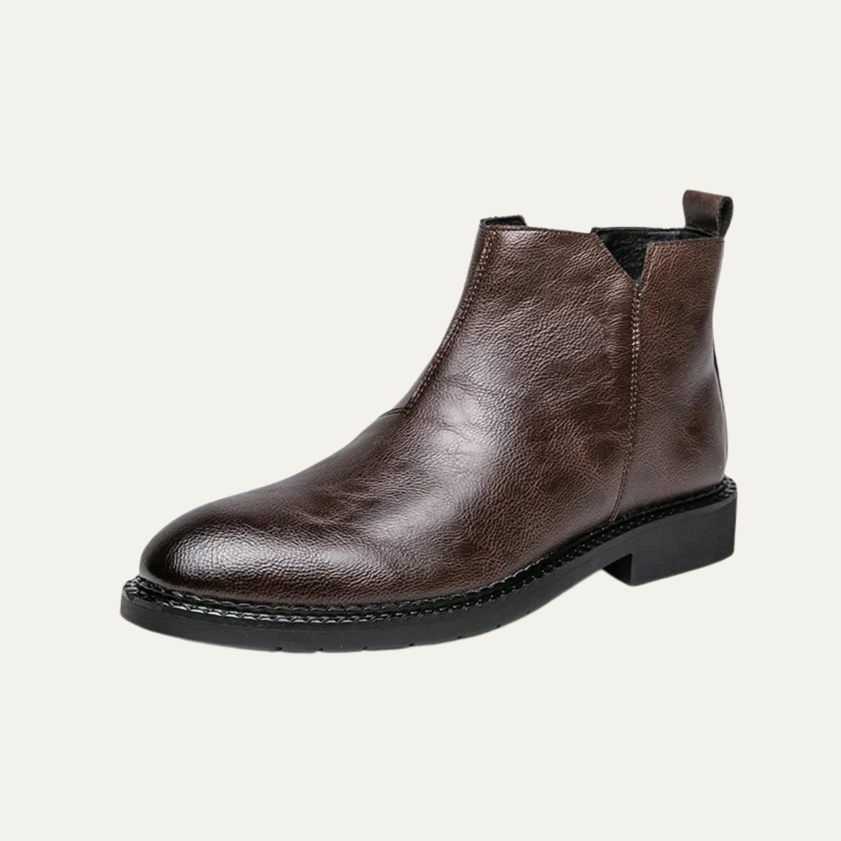 The  Etna Rosso - Chaussures Cheville Classiques pour Hommes en Cuir Authentique