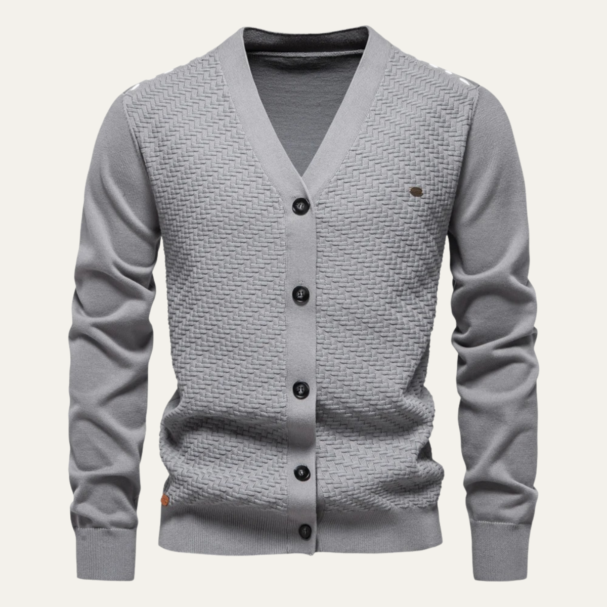 The Dulwich - Cardigan décontracté à col en V et boutons pour homme