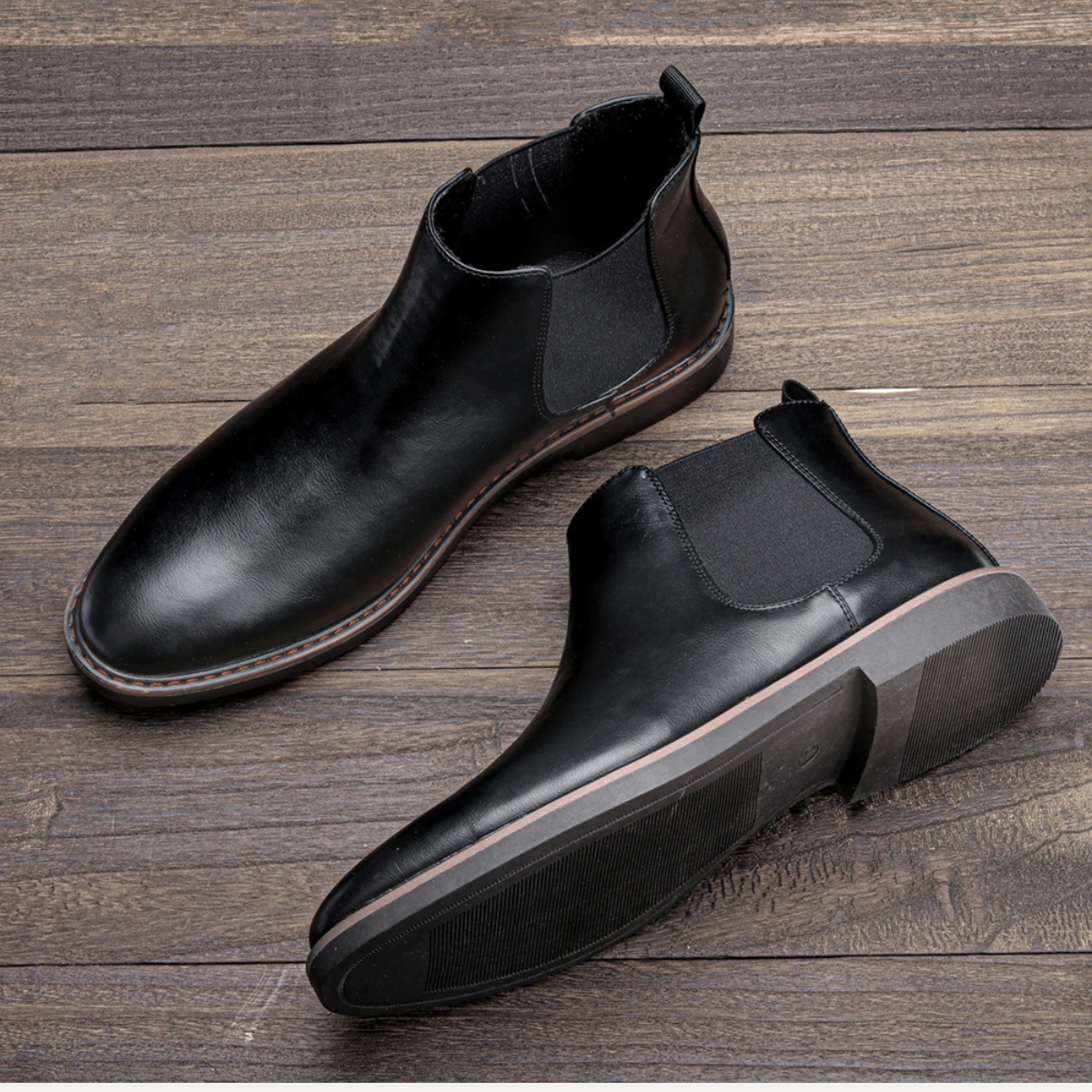 The Mantova - Bottes Chelsea classiques rétro en cuir pour homme