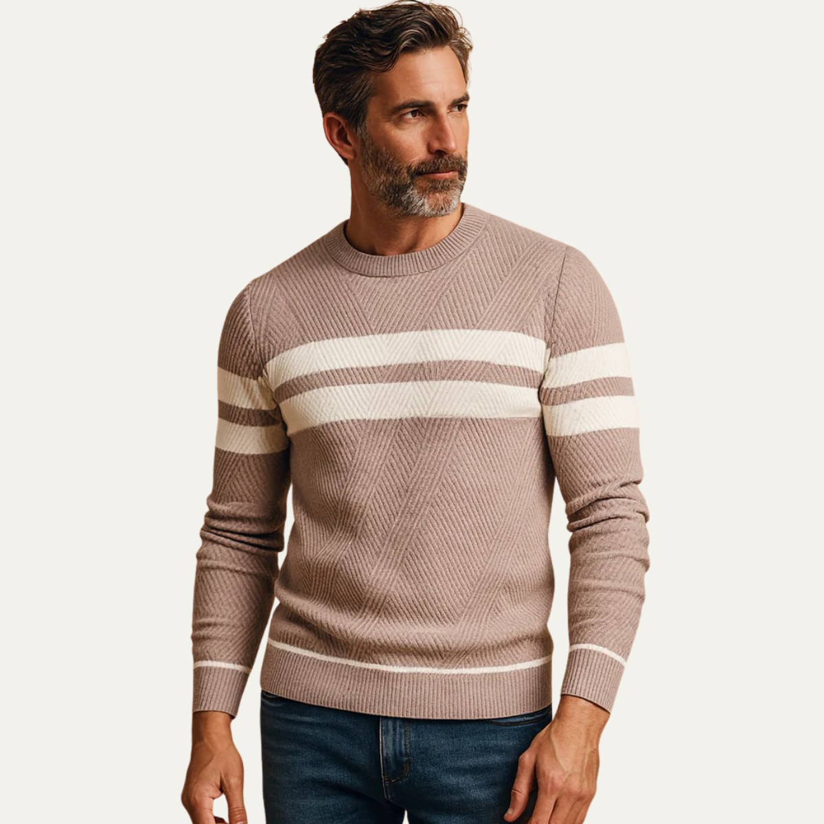 The Cambridge - Pull rayé tricoté pour homme