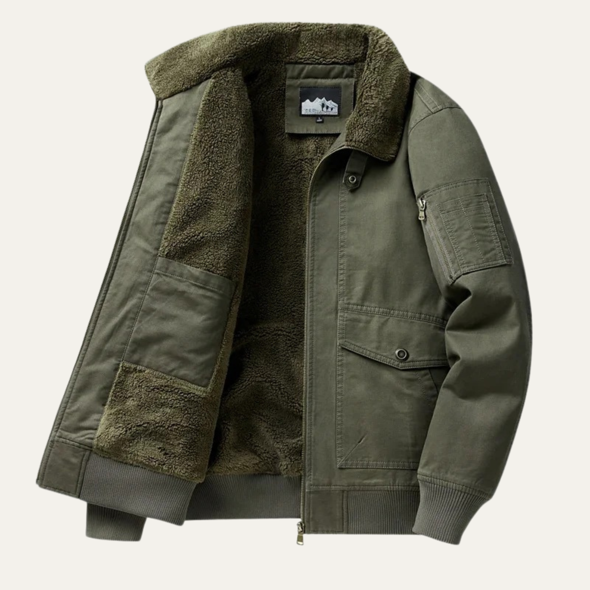 The Ironbridge - Veste Bomber en Polaire Chaude pour Hommes