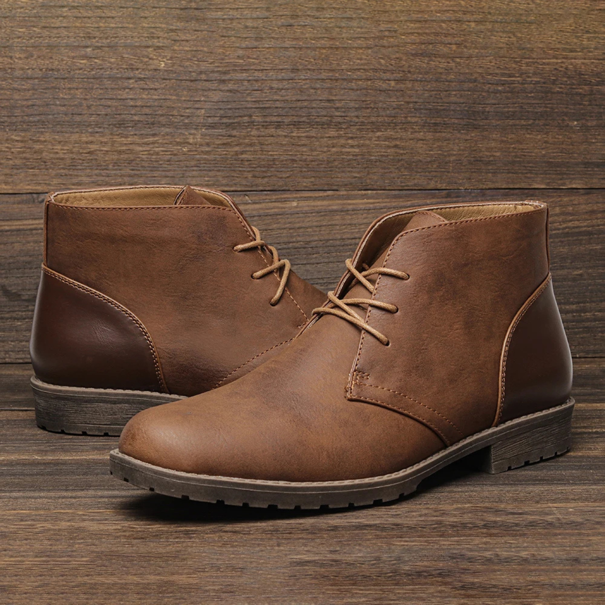 The Cerveteri Bottines Retro en Cuir à Lacets pour Homme