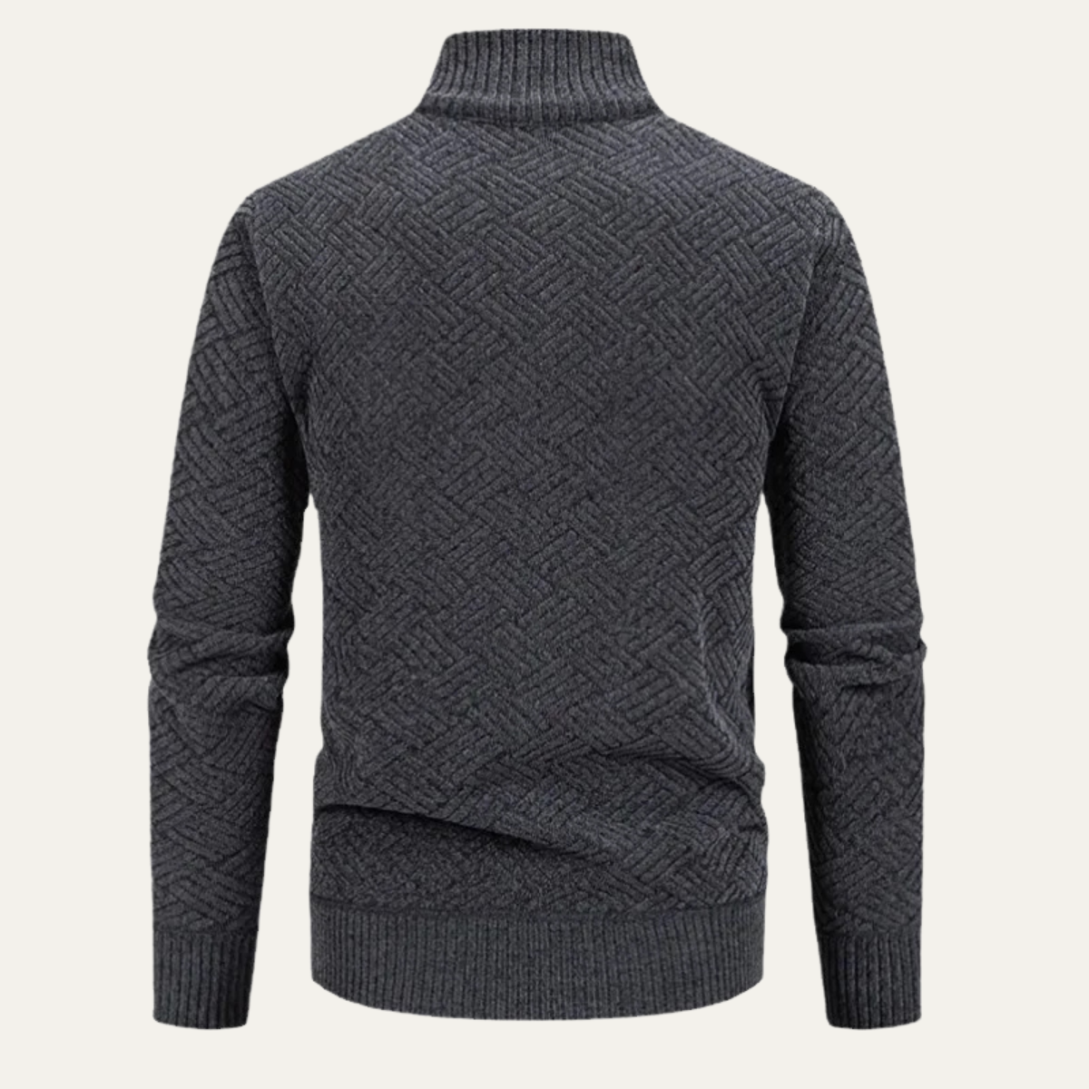 The Tropea – Cardigan Zippé à Motifs Tressés Homme