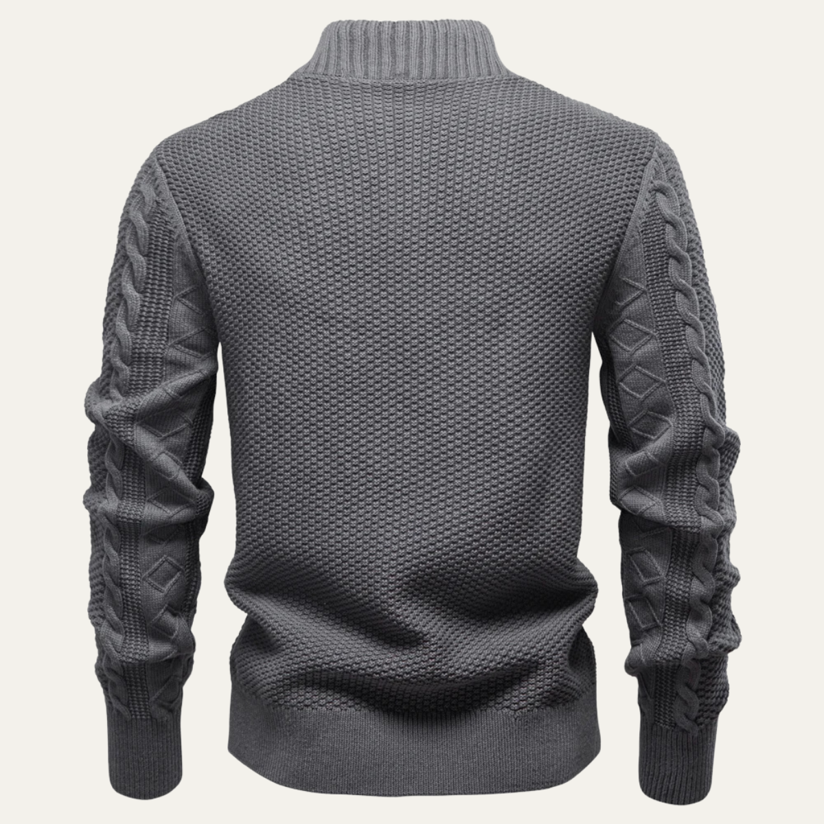 The Bolsena - Cardigan zippé slim fit en maille torsadée pour homme