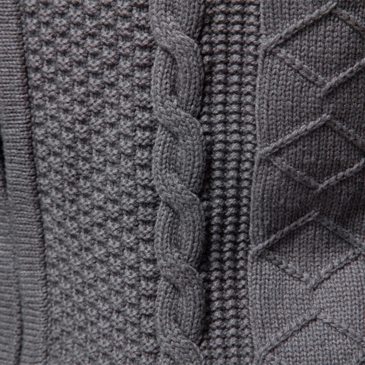 The Bolsena - Cardigan zippé slim fit en maille torsadée pour homme