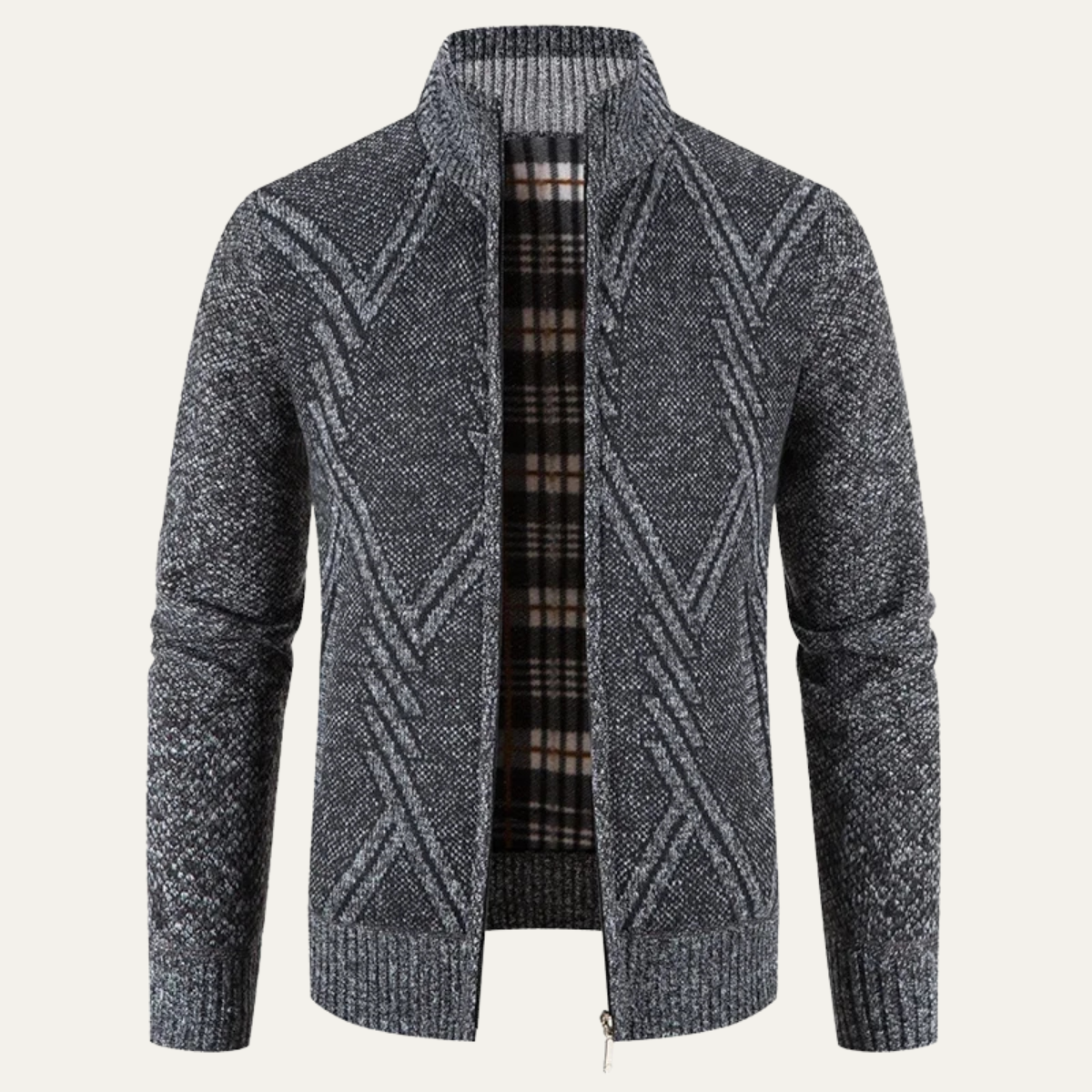 The Alford - Cardigan Zippé en Tricot pour Homme