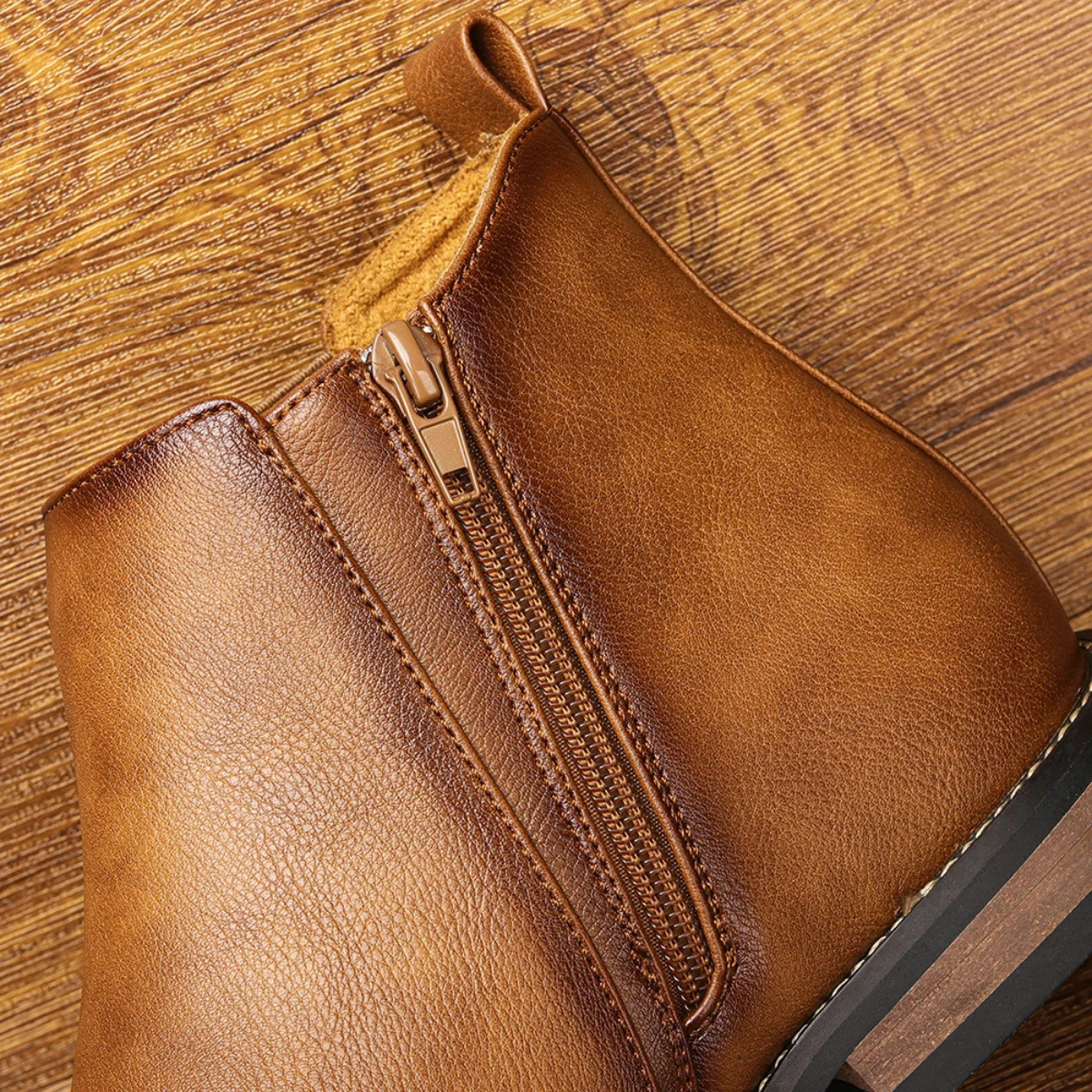 The Agrigento - Bottes Chelsea en cuir pour homme avec empiècements latéraux élastiques