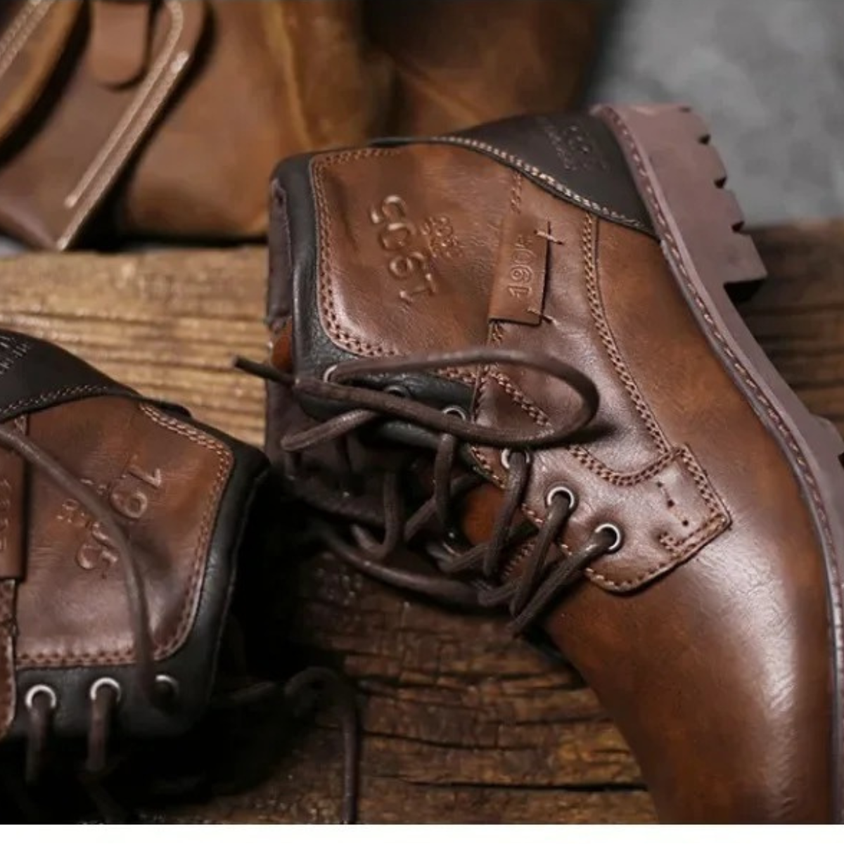 The Stanhope - Bottes de Biker Vintage Durables pour Hommes