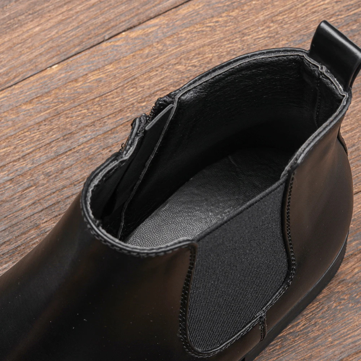 The Agrigento - Bottes Chelsea en cuir pour homme avec empiècements latéraux élastiques