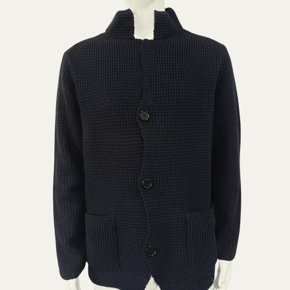 The Silverton - Cardigan en Tricot à Col Montant pour Hommes