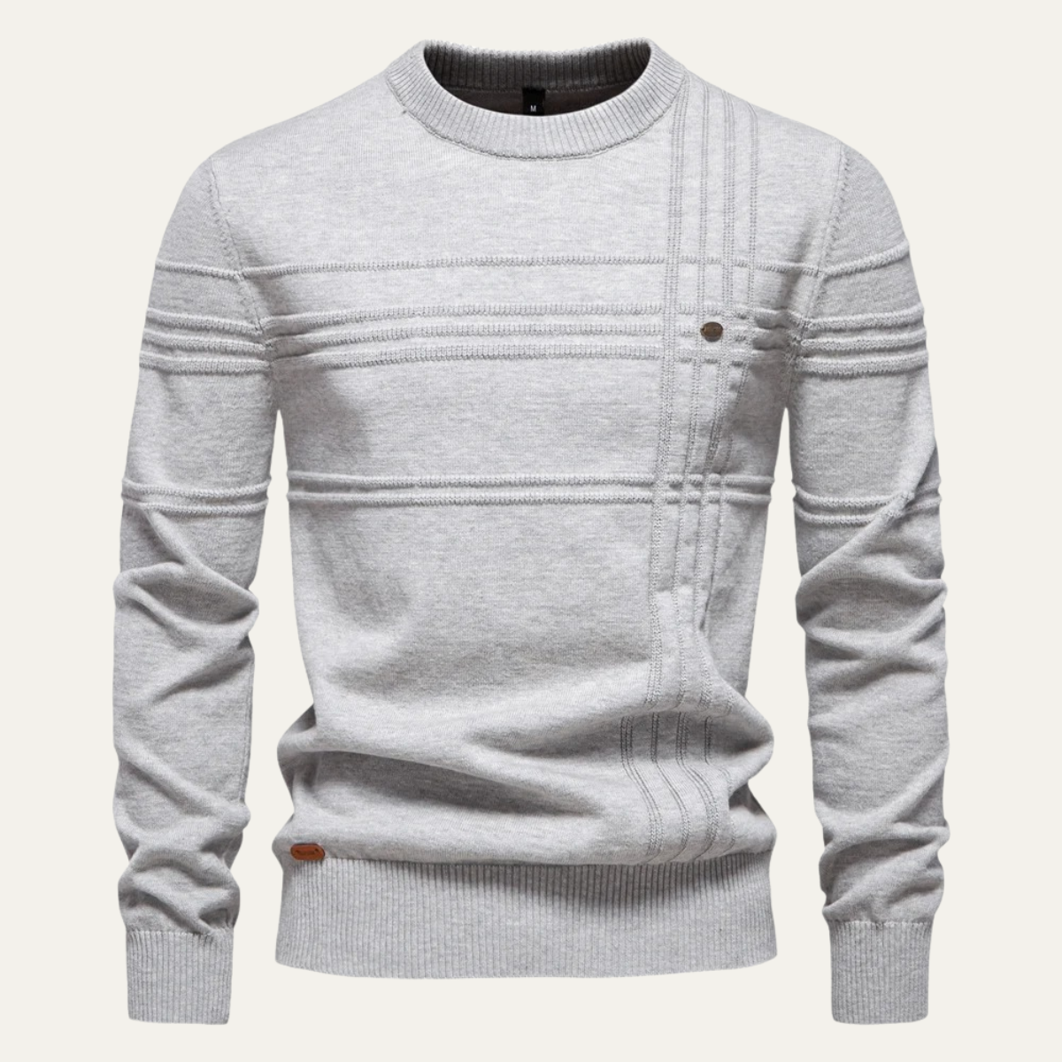 The Brighton - Pull Tricoté Classique à Col Rond pour Homme