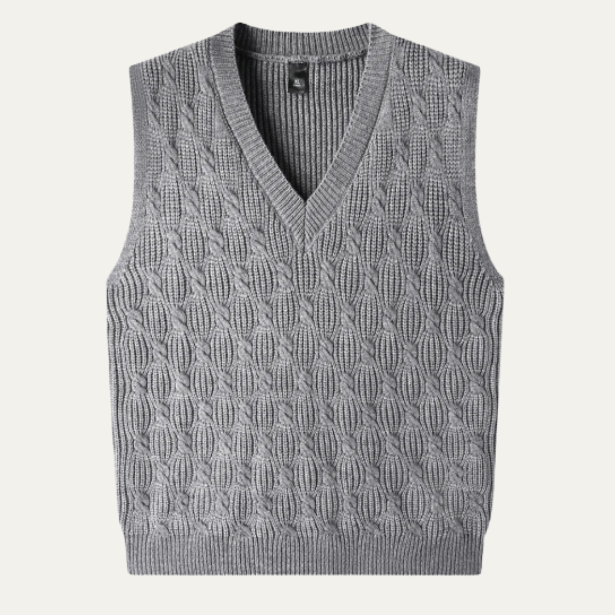 The Alberobello - Gilet V En Maille Texturé Chaud pour Homme