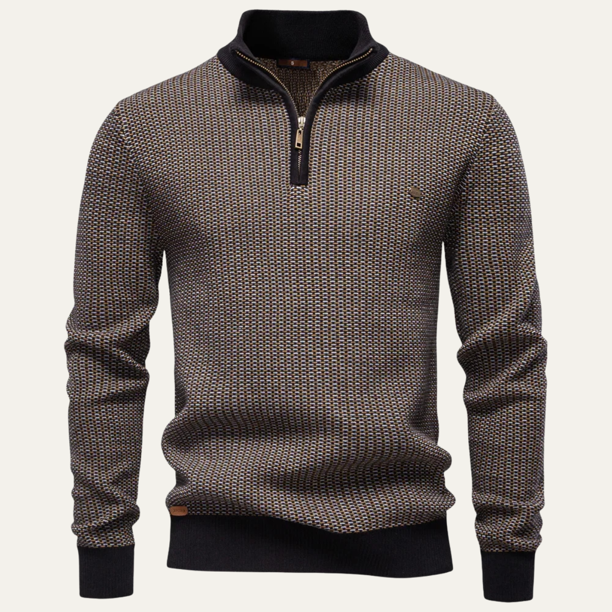 The Bellcrest - Pull Tricoté à Col Montant Épais et Chaud pour Homme