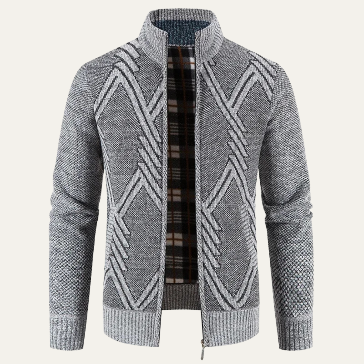 The Alford - Cardigan Zippé en Tricot pour Homme
