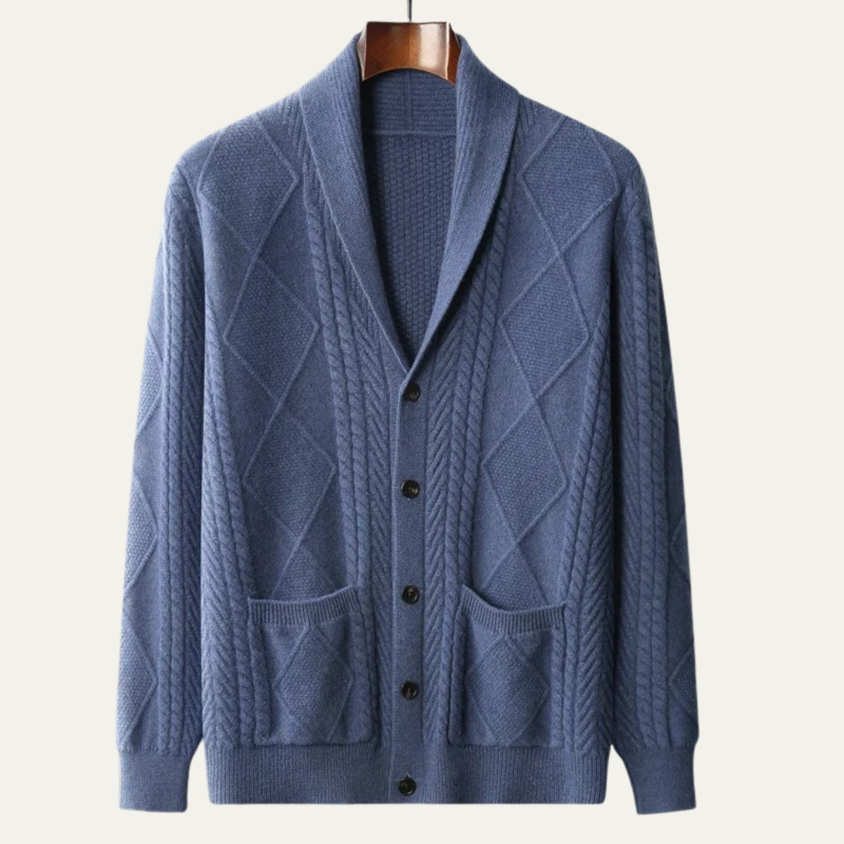 The Edingburgh - Cardigan Boutonné en Cachemire de Luxe pour Hommes