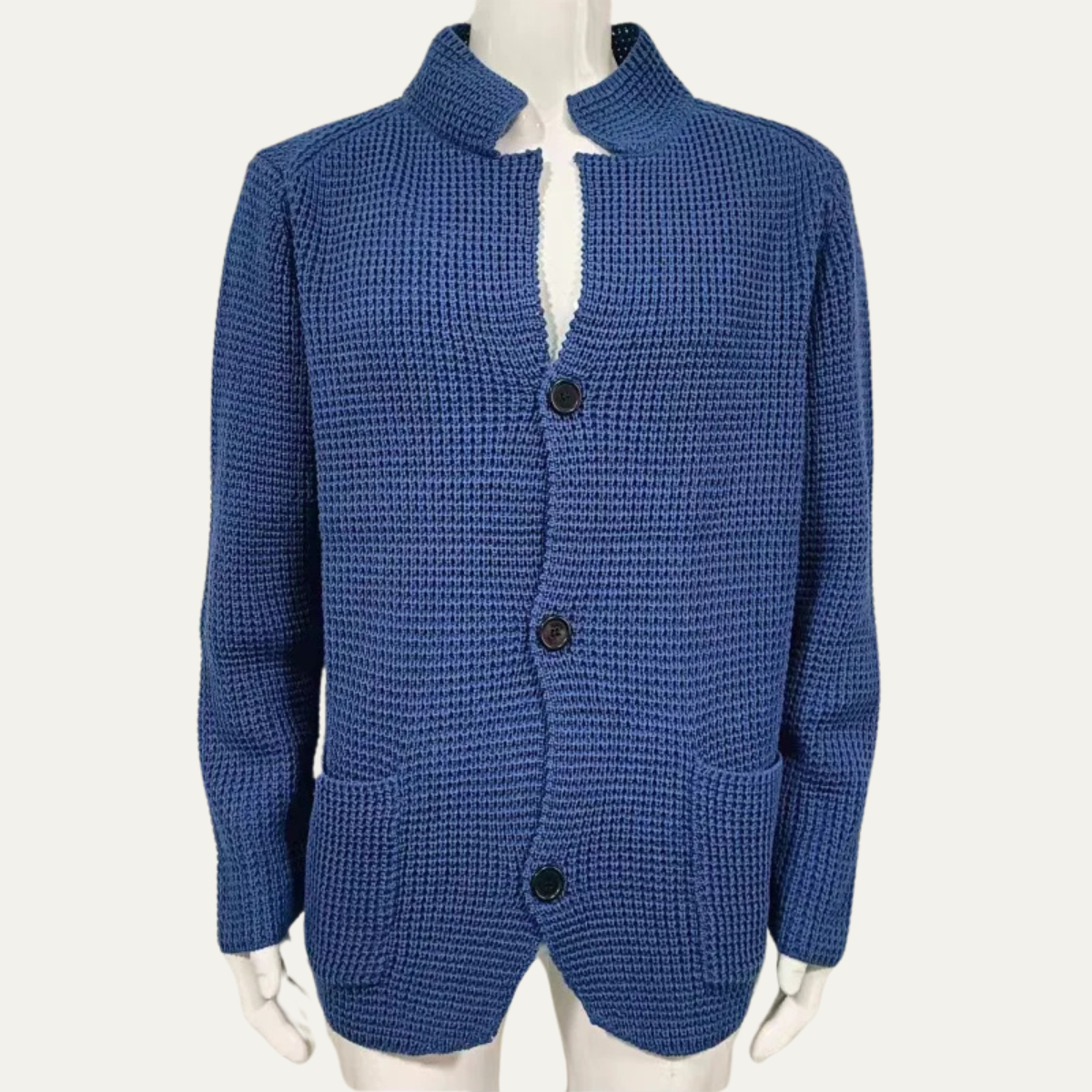 The Silverton - Cardigan en Tricot à Col Montant pour Hommes