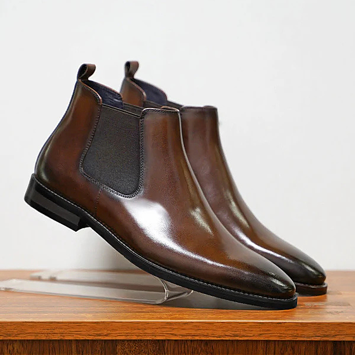 The Hawthorne - Bottines élégantes en cuir pour homme, à enfiler
