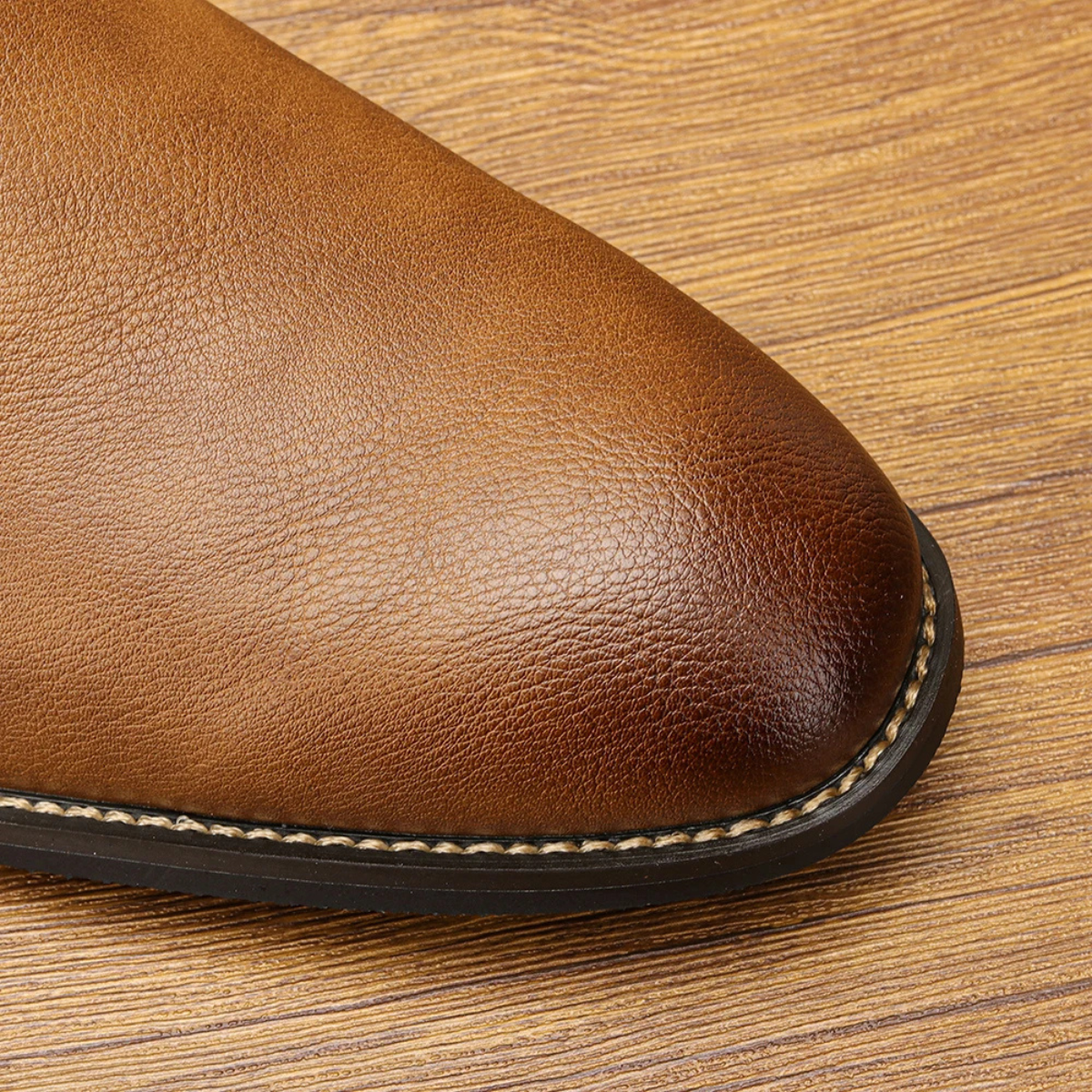 The Agrigento - Bottes Chelsea en cuir pour homme avec empiècements latéraux élastiques