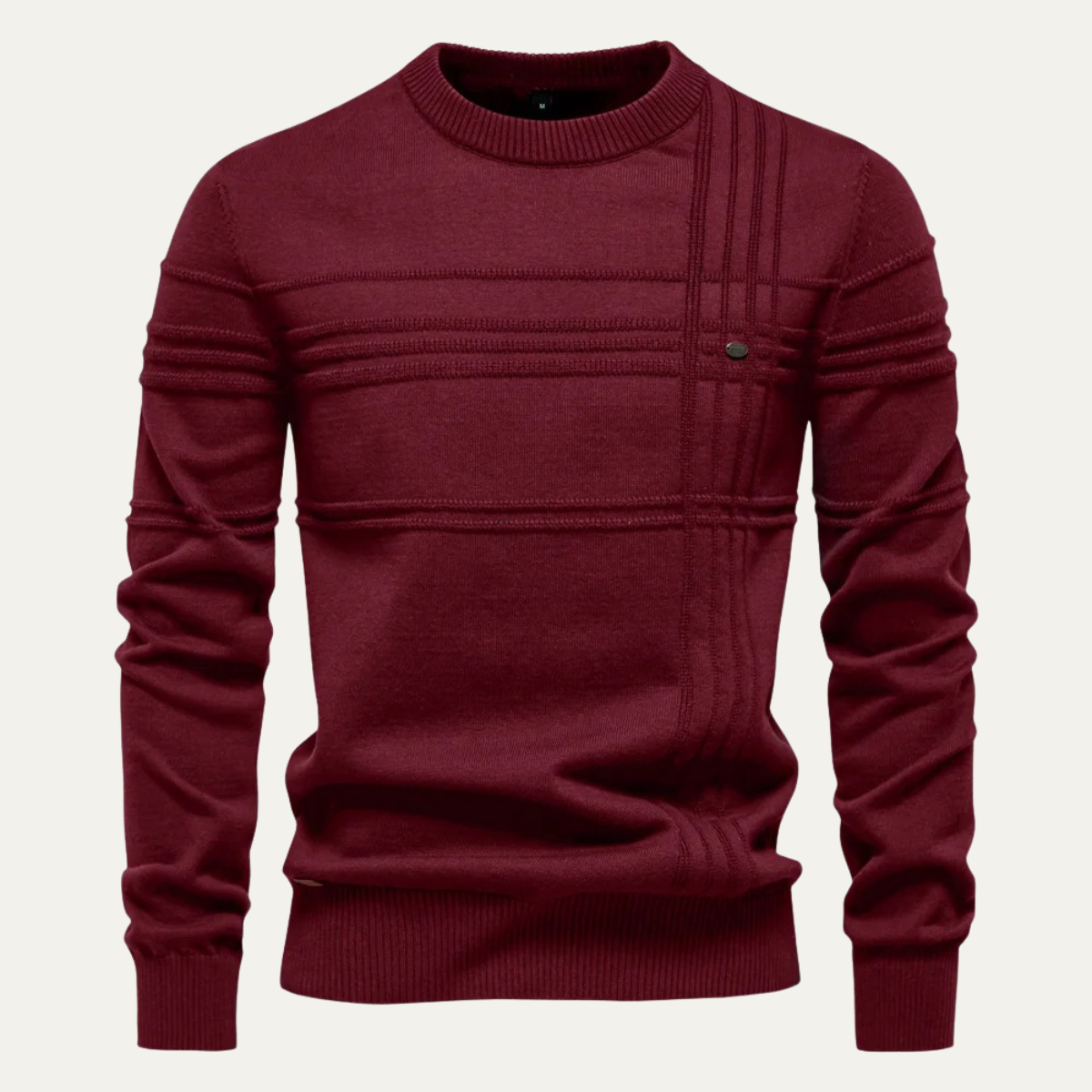 The Brighton - Pull Tricoté Classique à Col Rond pour Homme