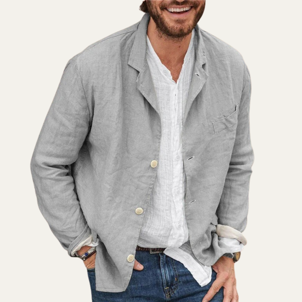 The Milan - Veste blazer élégante et légère en lin pour homme