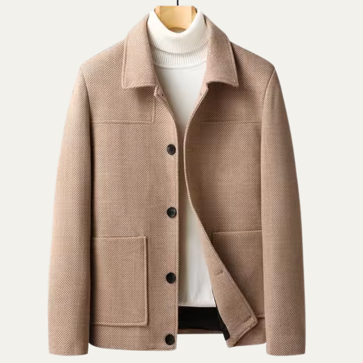 The Winslow - Veste d'extérieur chaude à chevrons pour homme avec poches