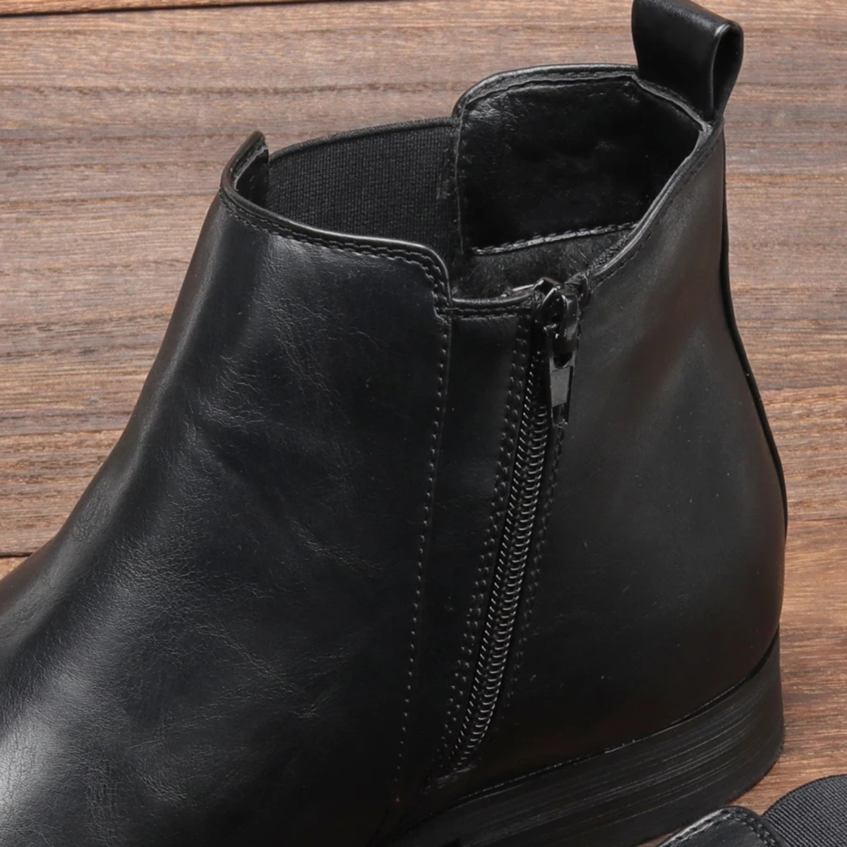 The Agrigento - Bottes Chelsea en cuir pour homme avec empiècements latéraux élastiques