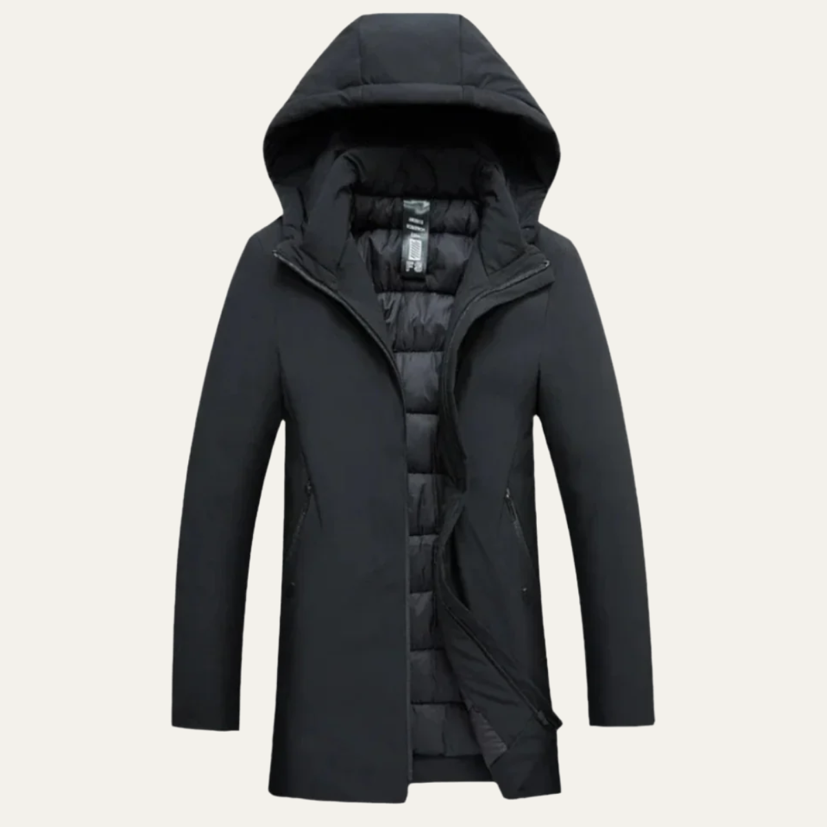 The Maybach - Manteau d'hiver imperméable pour homme avec capuche