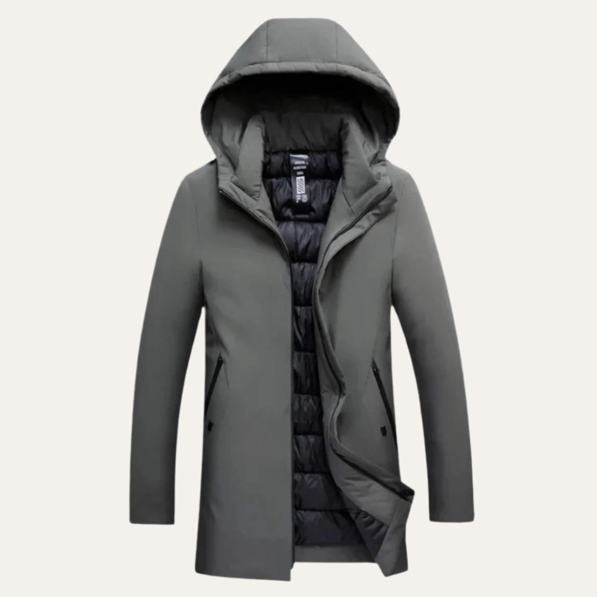 The Maybach - Manteau d'hiver imperméable pour homme avec capuche