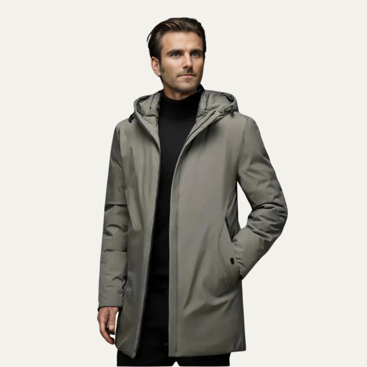 The Maybach - Manteau d'hiver imperméable pour homme avec capuche