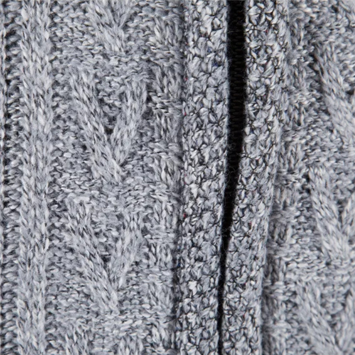 The Pienza - Veste Tricotée Zippée en Fleece Chaud pour Hommes