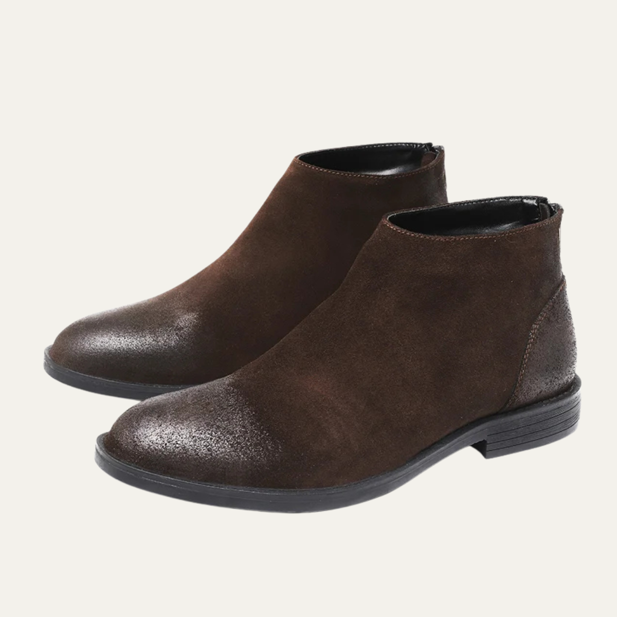 The Vicenza - Bottines en cuir suédé pour homme avec fermeture à glissière